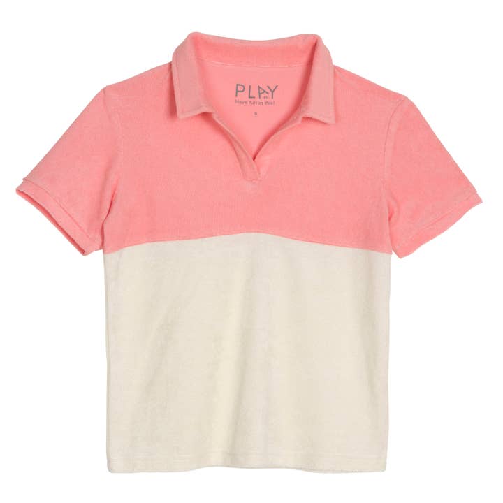 Terry Nice Polo - Peach for wholesale by PLAYetc
