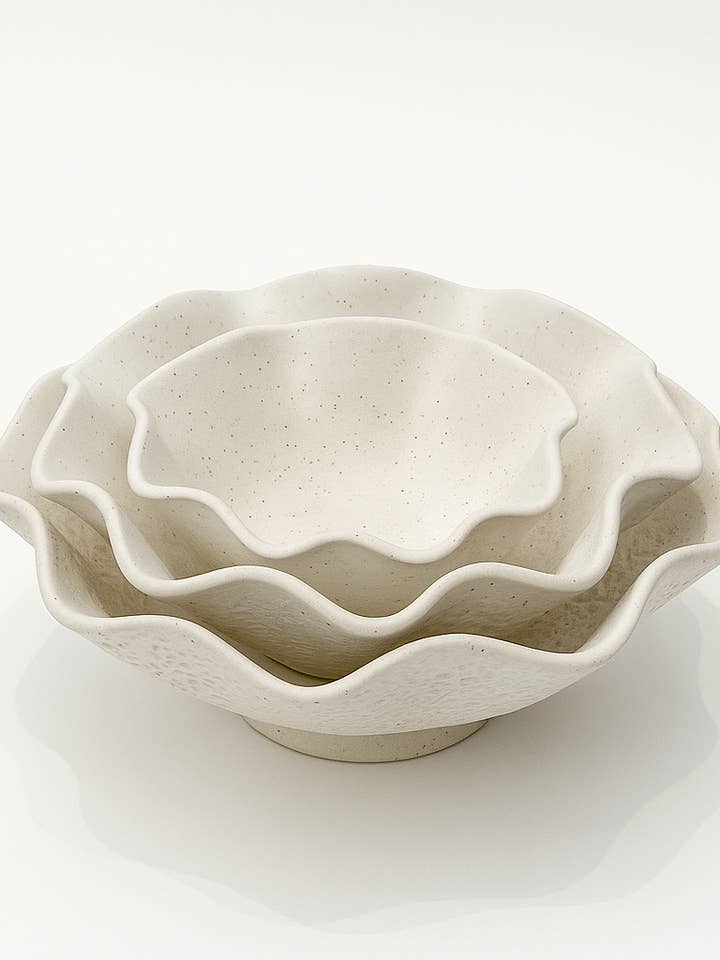 Stacking Fruit Bowl White for wholesale by Studio JED