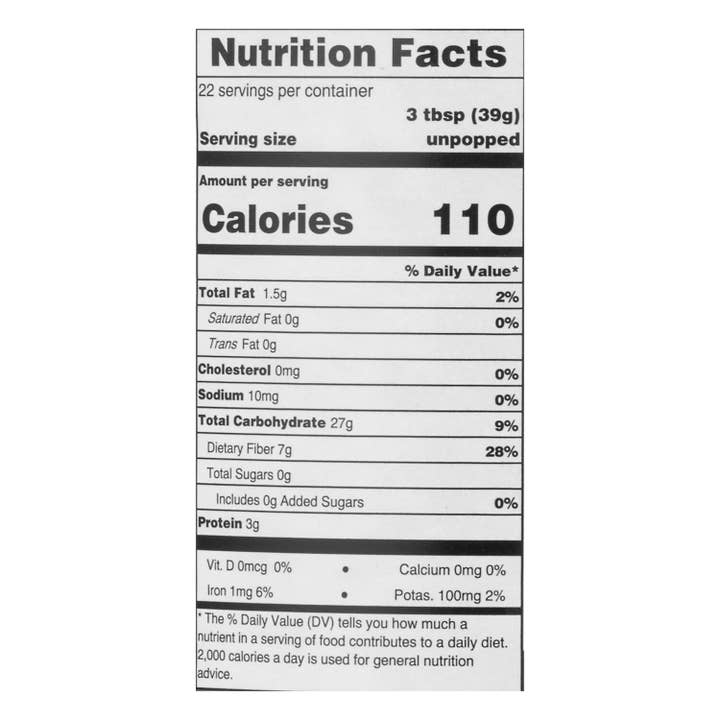 Bell-View Brand Foods - Wholesale Popcorn - Yellow Popping Corn 6/30 Oz.1