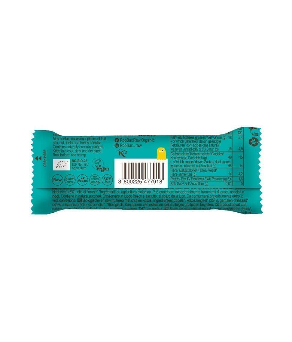 Smart Organic – wholesale Snacksbar – Chia- och kokosbar, ekologisk, Roobar, 30 g2