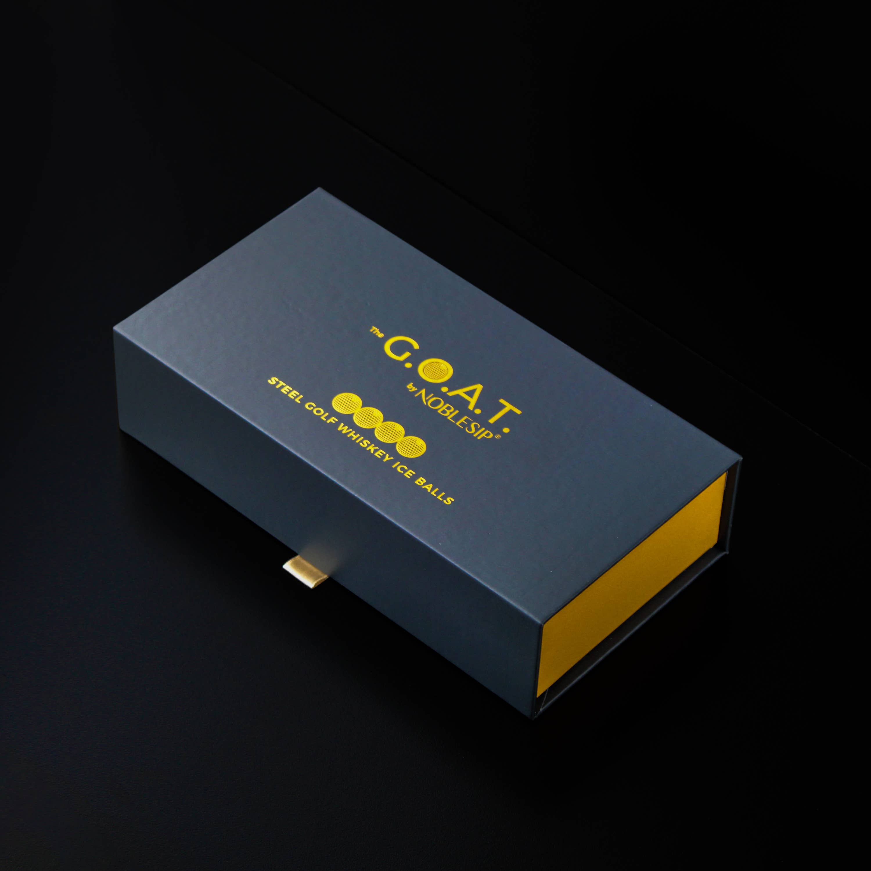 NOBLESIP – wholesale Drink chilling cubes – Whiskey GOLF Steel Ice Balls - New NOBLESIP Premium Gift Box5