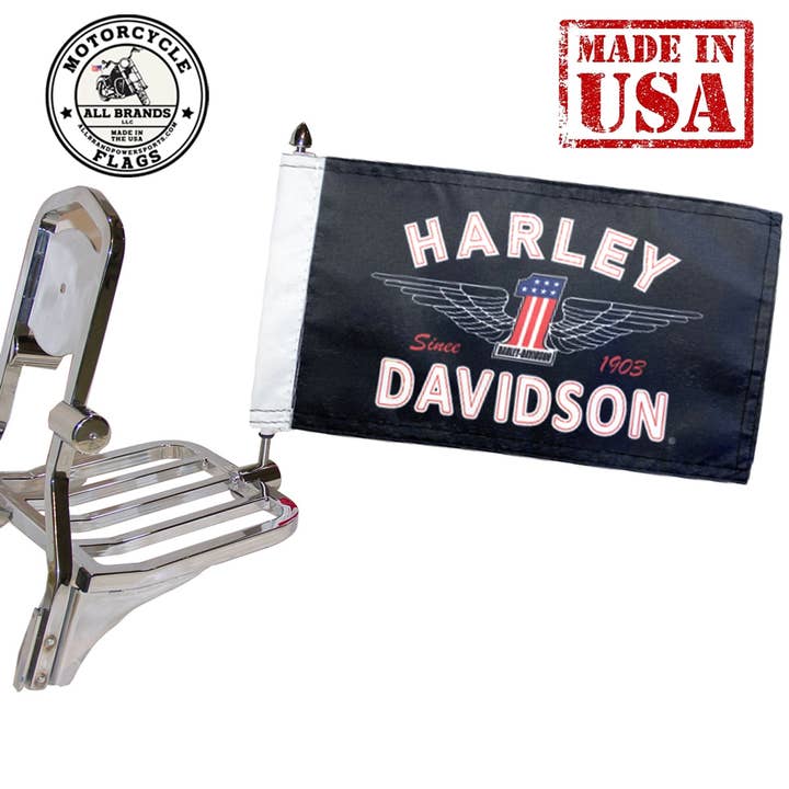 HD Vintage Biker 6x9 Motorcycle Biker Flag for wholesale by All Brands LLC