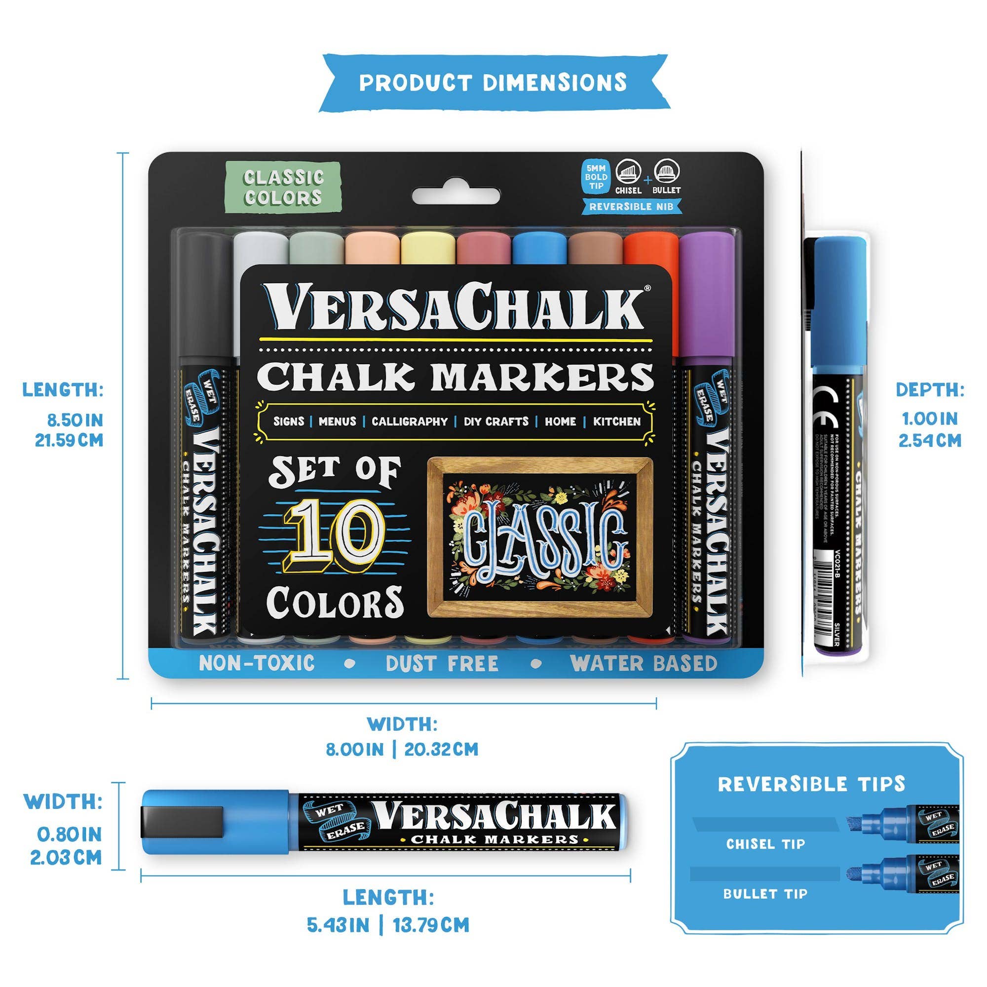 VersaChalk - Vendita all'ingrosso Pennarelli - Pennarelli classici a gesso liquido1