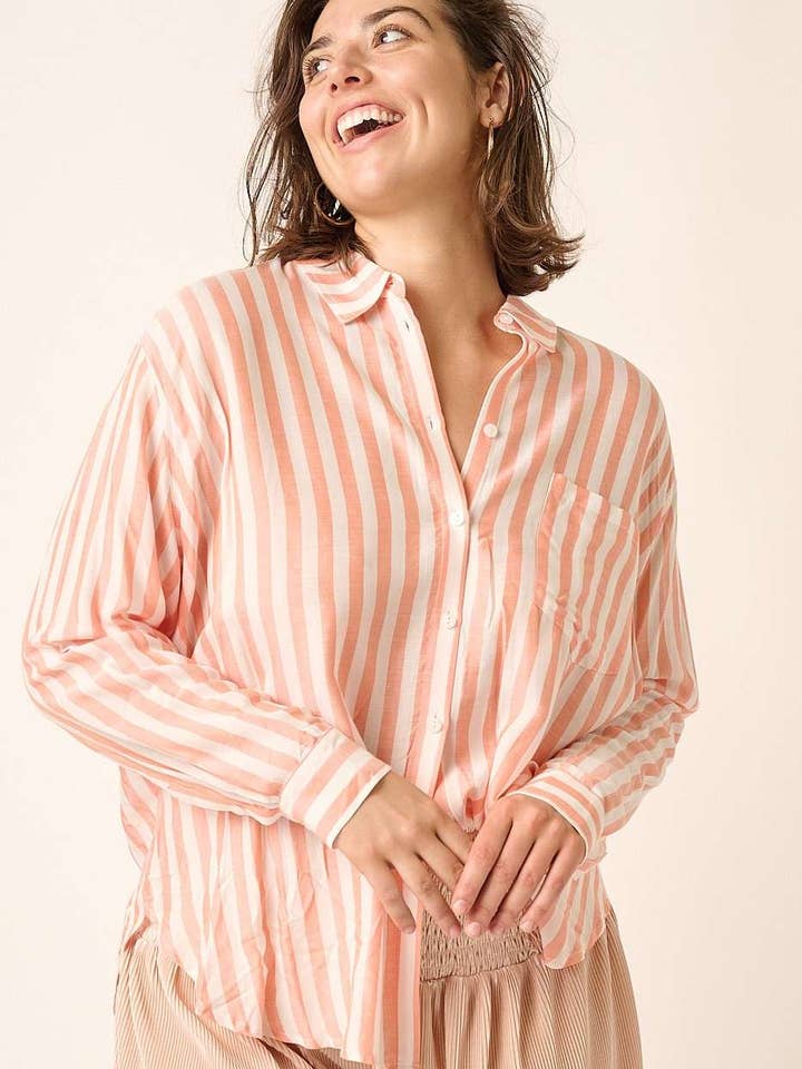 mittoshop - Vente Chemise à col boutonné – femme - CHEMISE BOUTONNÉE À RAYURES3