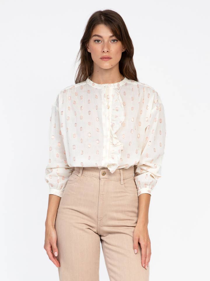 custard SYLVANY cream shirt for wholesale on Faire