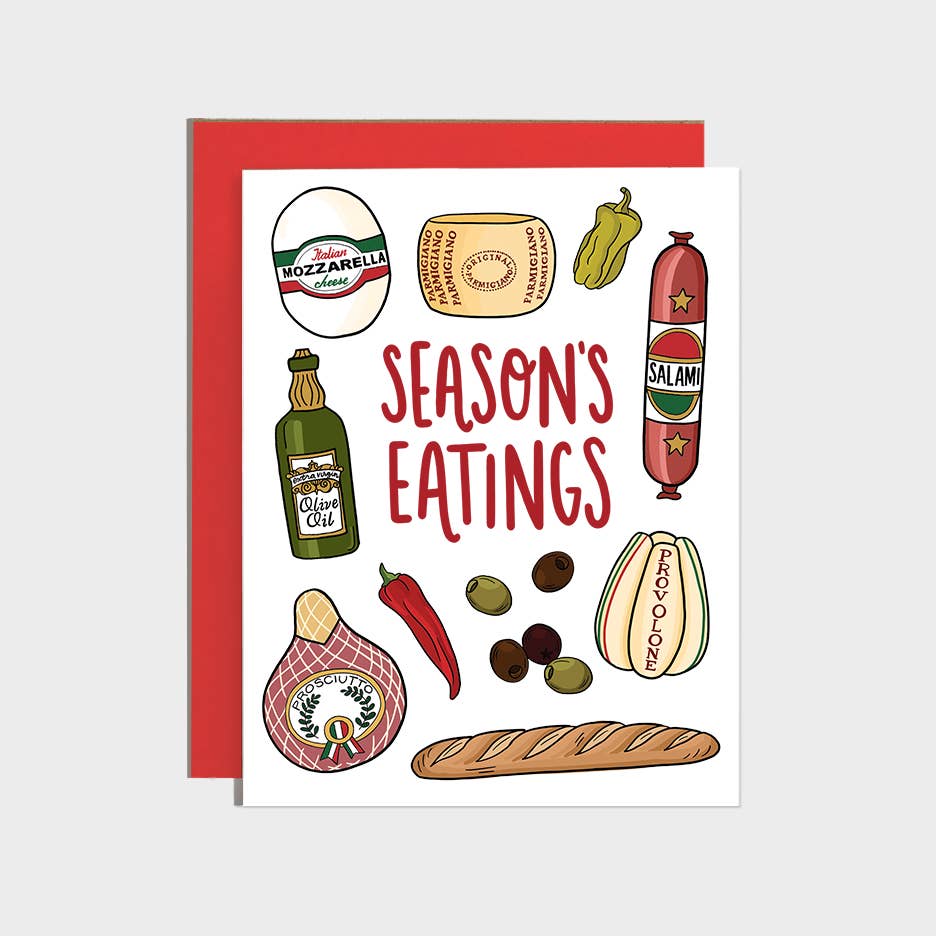 Brittany Paige - Wholesale Christmas Card - Italian Meat & Cheeses Holiday Card