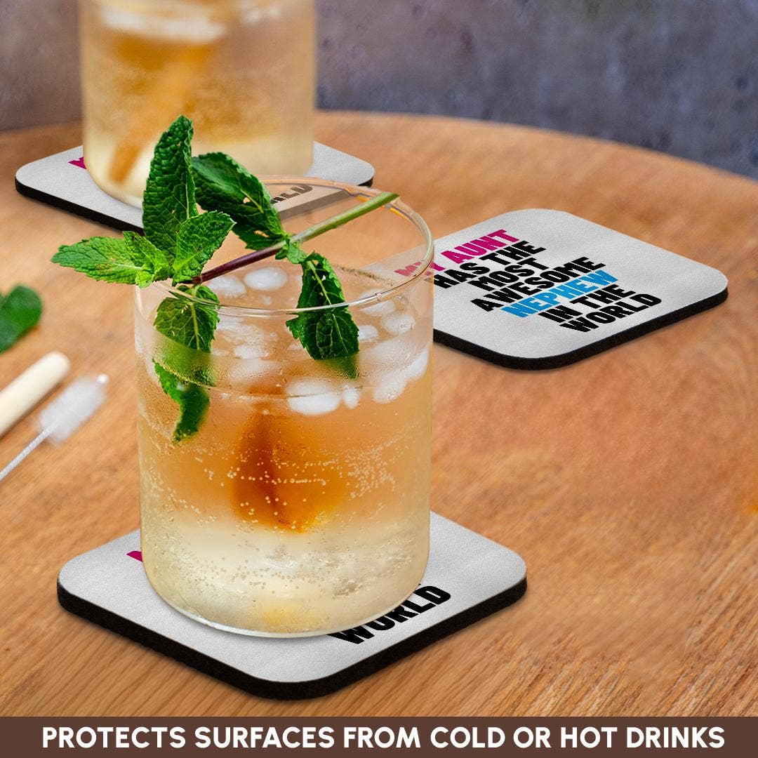 3dRose - Wholesale Coasters - 3dRose, My Aunt Has The Most Awesome Nephew In The World, Coaster9