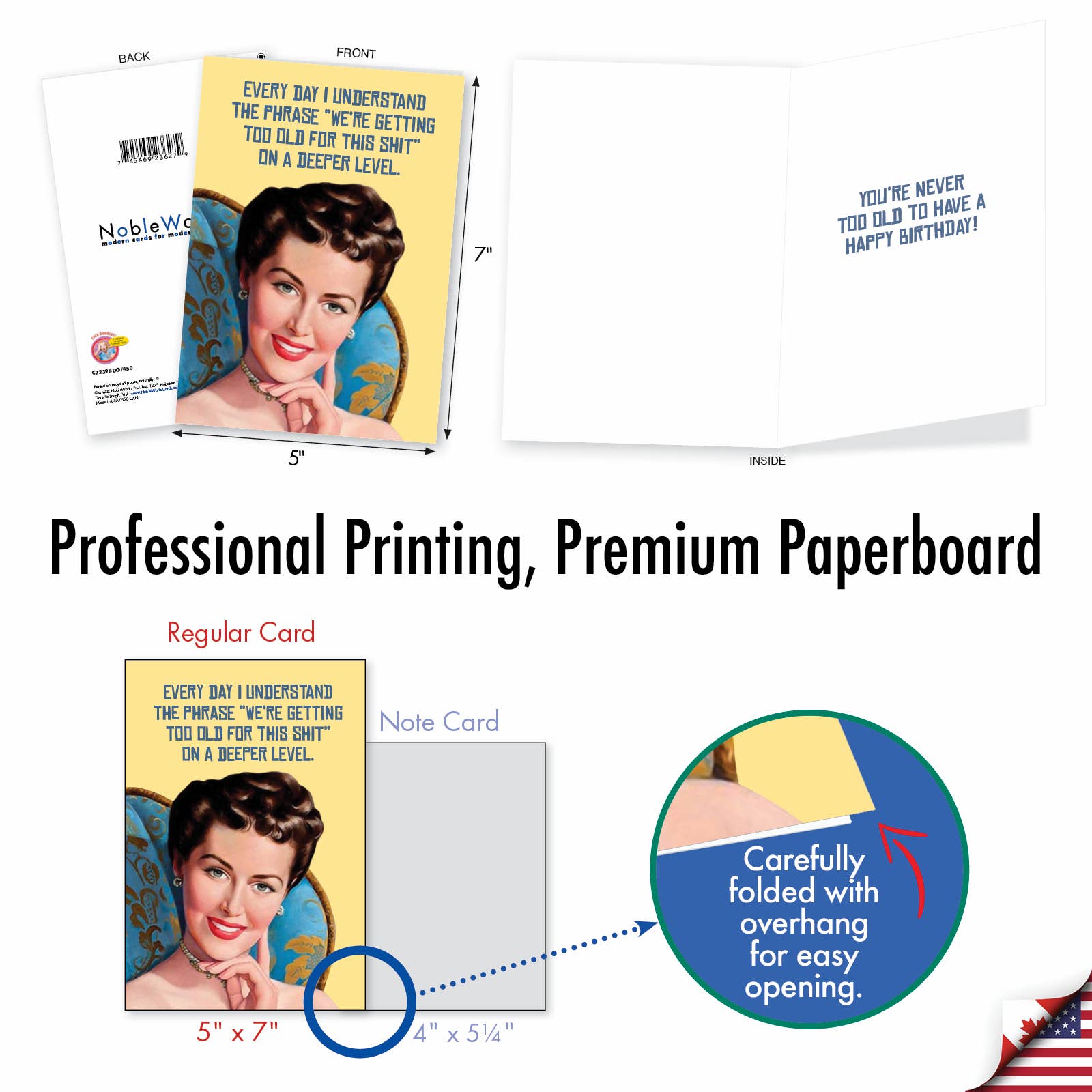 NobleWorks – Großhandel Geburtstagskarten – Geburtstagskarte - Zu alt werden3