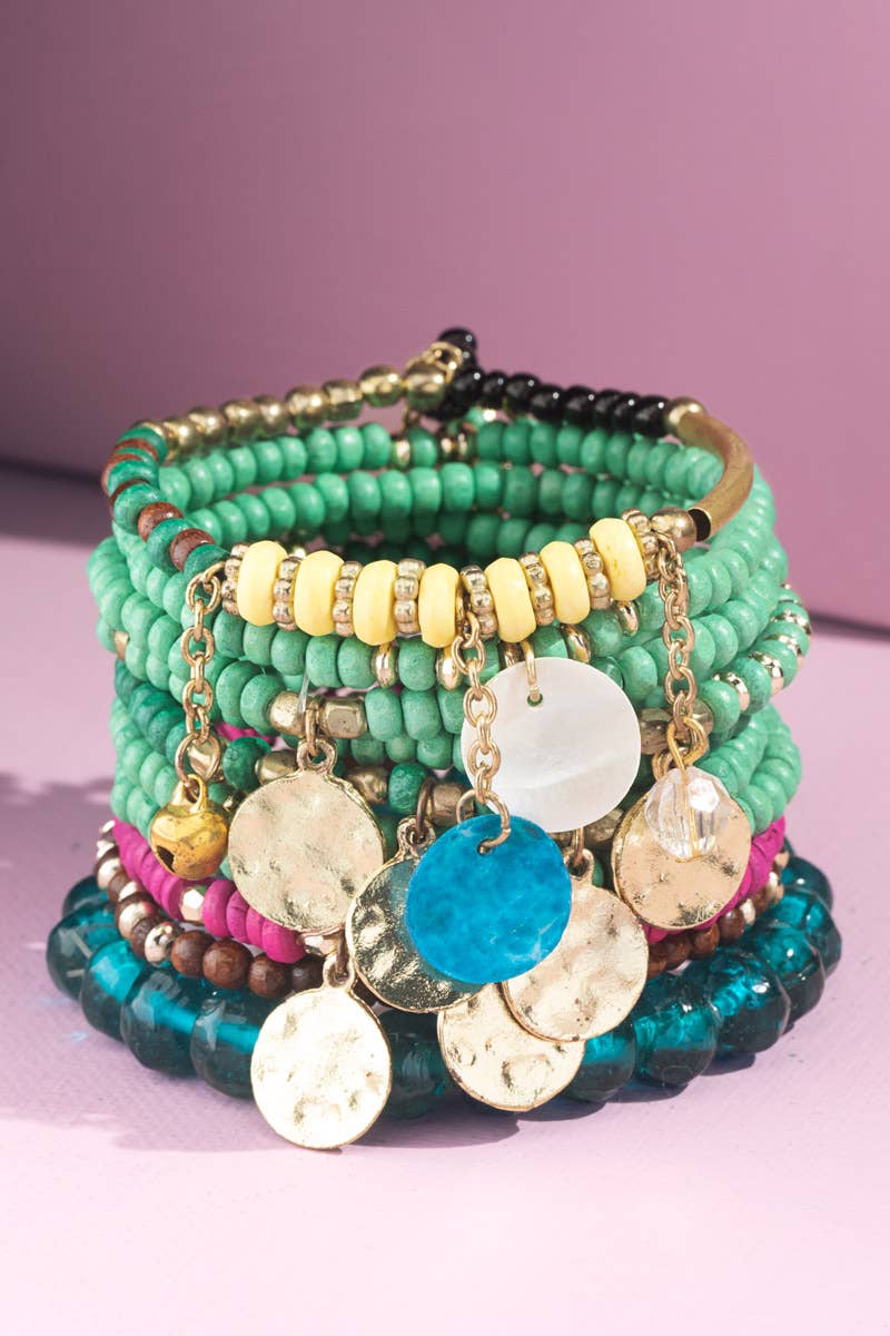 Urbanista - Wholesale Beaded Bracelet - Multi Layered Mixed Beads Bracelet3