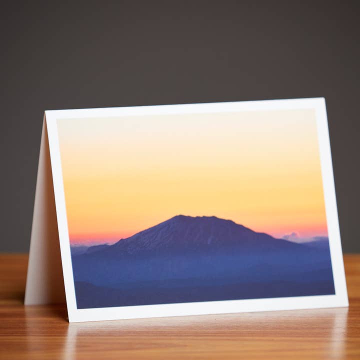 Carte de vœux de luxe 5x7 — Loowit Sunset pour la vente par Ralph Daub Photography, LLC