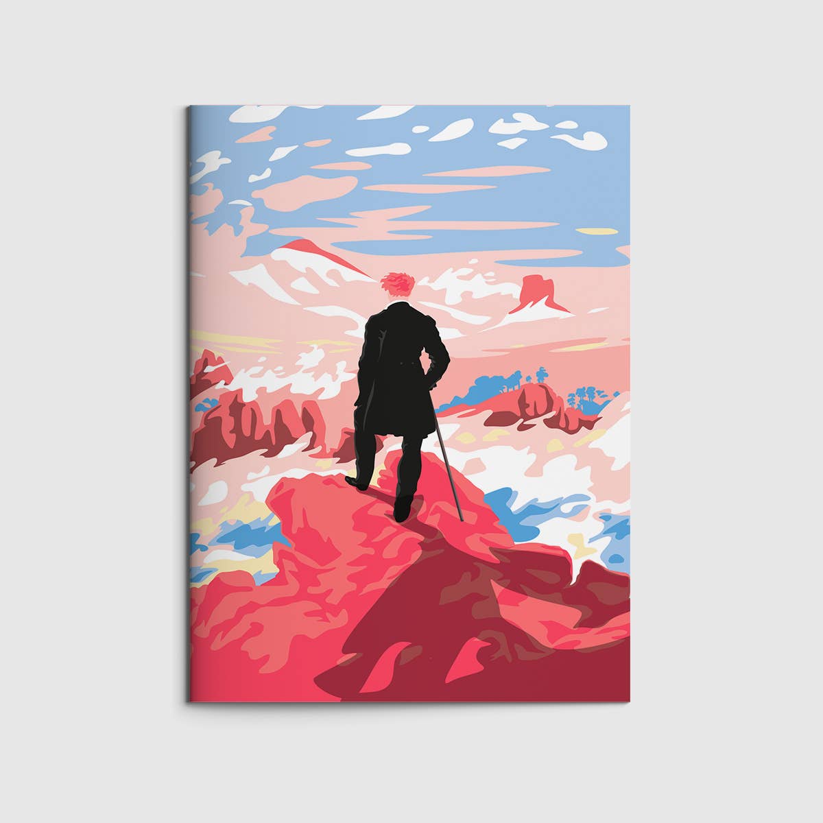 nobis design - Vente Cahiers - Numéro A6 - Art de musée - Le voyageur au-dessus de la mer de brouillard0