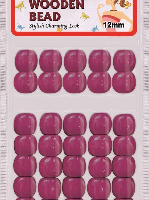 PERLINA IN LEGNO 12 MM (ROSA ACCESO) per la vendita all'ingrosso da parte di MI Hair Distribution