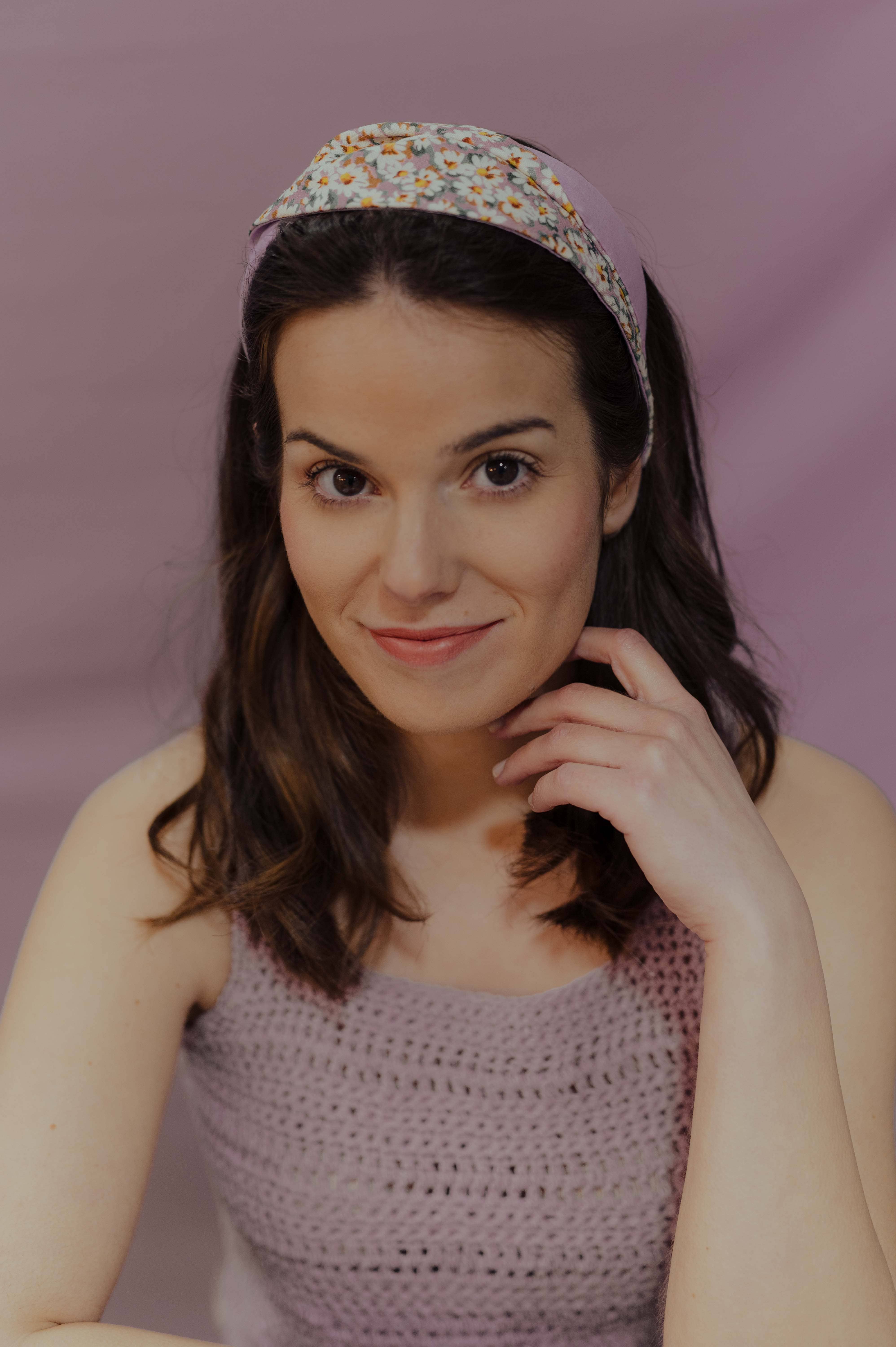 Nuevemi - Wholesale Fashion Headband - Women's - TURBAN HEADBAND MARGOT MAUVE FLOWERS4