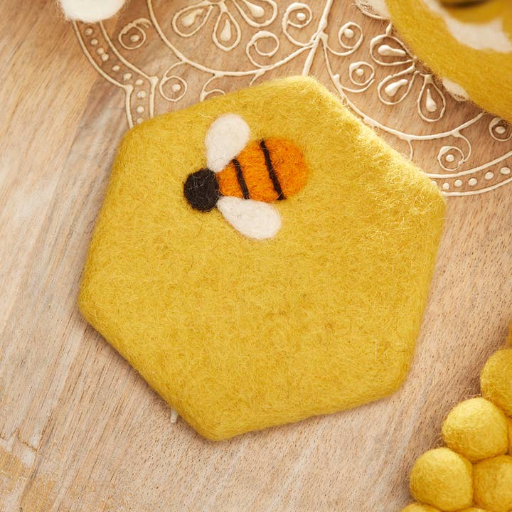 Felt Bee Hexagon Coaster and other Purchase Wholesale honigwabe. Free Returns & Net 60 Terms on Faire trending on Faire.