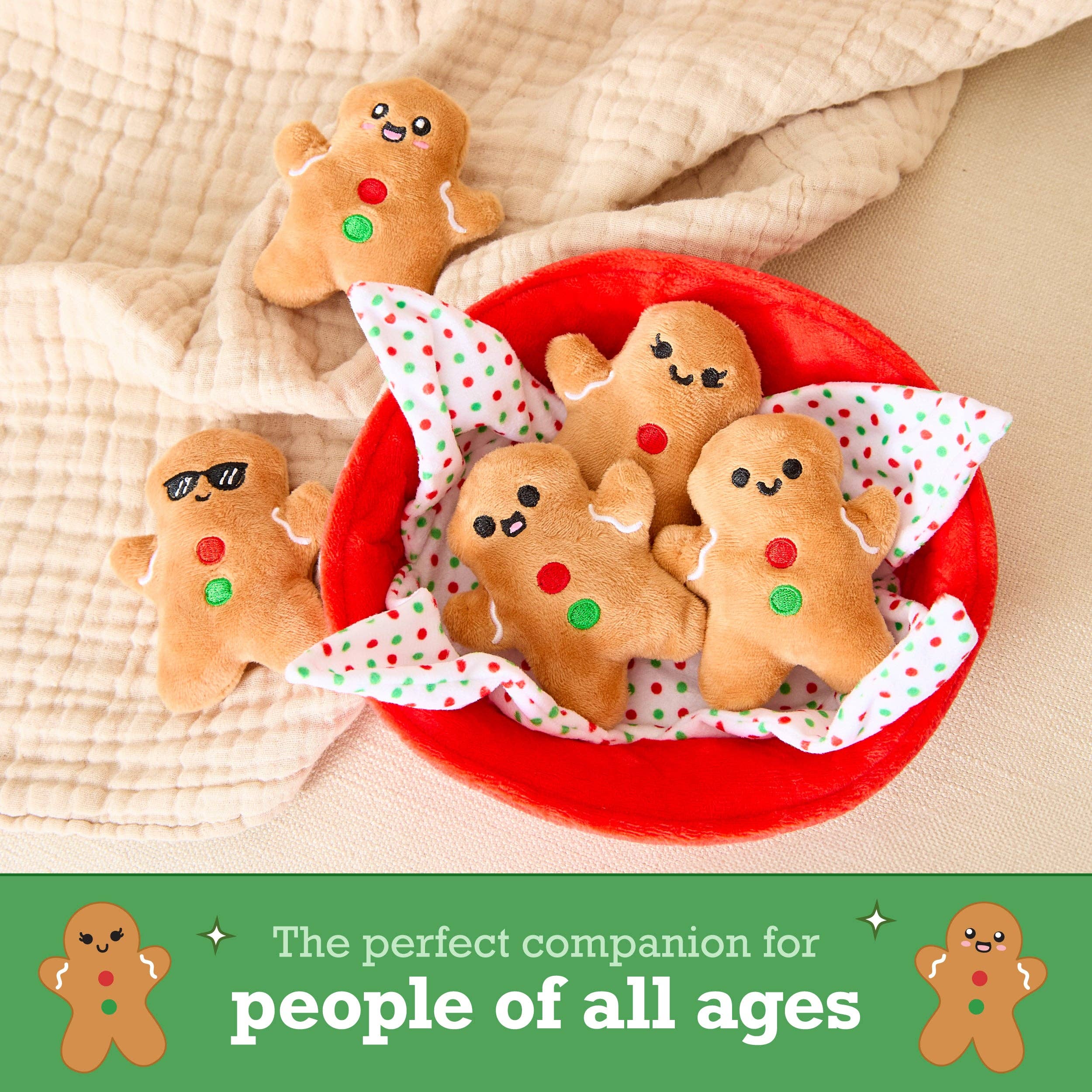 What Do You Meme - Wholesale Stuffed/Plush Toy - Kids & Baby - Emotional Support Gingerbread – Set of 5 Gingerbread Cookies5
