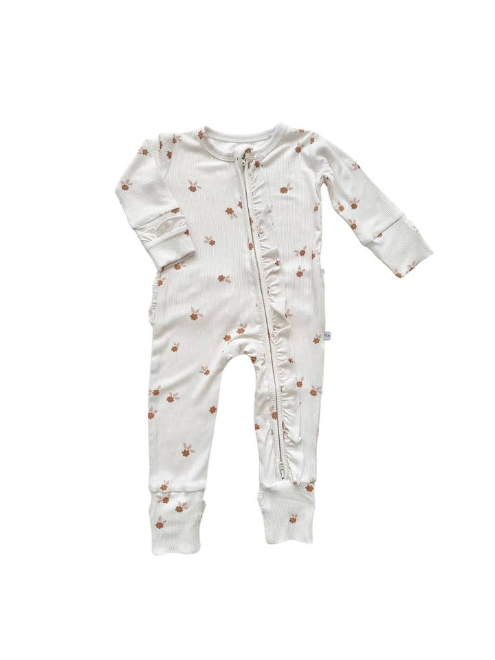 Harp Angel Boutique - Wholesale Jumpsuit - Baby - Ruffle Zipper One Piece - Fleur