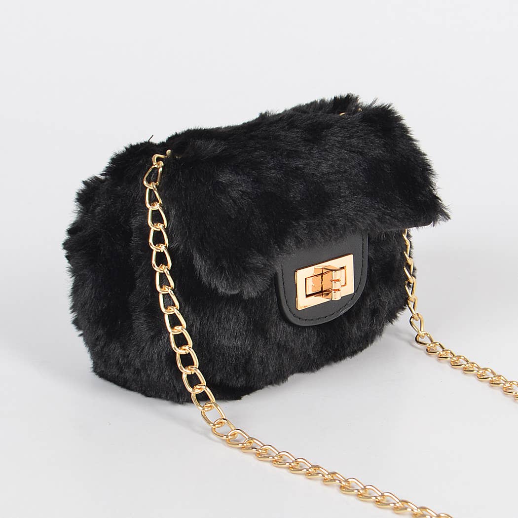 3AM BY H&D ACCESSORIES - Wholesale Crossbody Bag - Women's - Faux Fur Mini Bag8