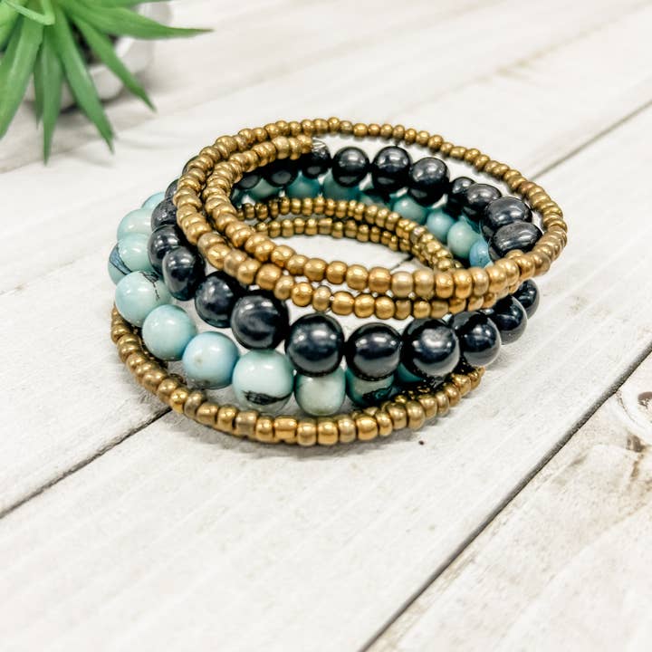 Madison Wrap Bracelet - Navy/Blue for wholesale by Costa Sierra