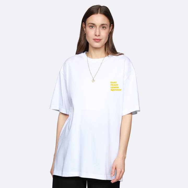 Branco Camiseta Lemon Squeezy - Branco para venda a revendedores na Faire6