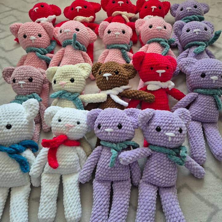 Crochet Cat Stuffed Plushie Toy for wholesale by despinacrafting