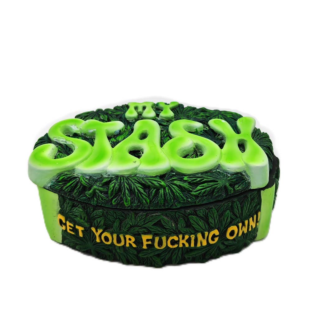Wise Skies – wholesale Ashtray – Green My Stash Ashtray Storage Box 2