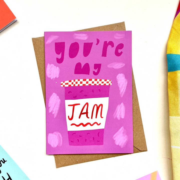 You're my jam card for wholesale by Nicola Rowlands