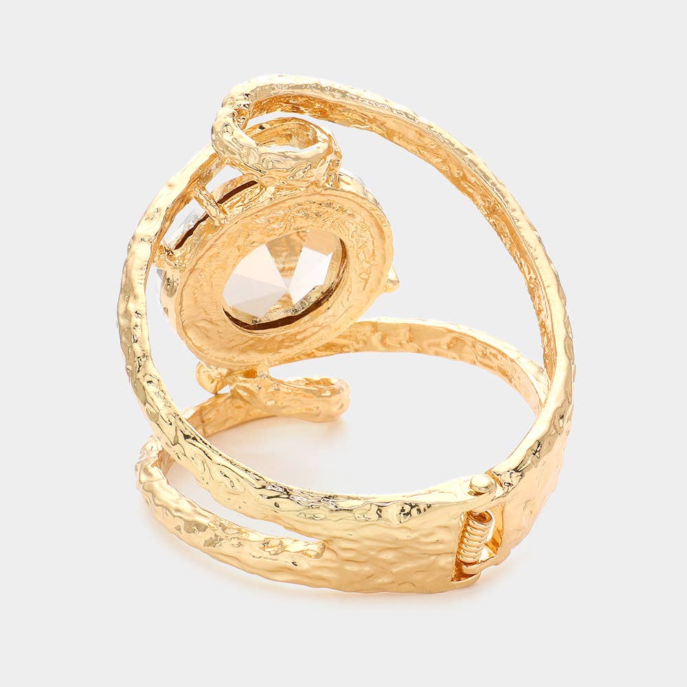 Sensibling Corp. – Großhandel Manschettenarmband – Rundes Armband mit Scharnieren aus Glaskristall2