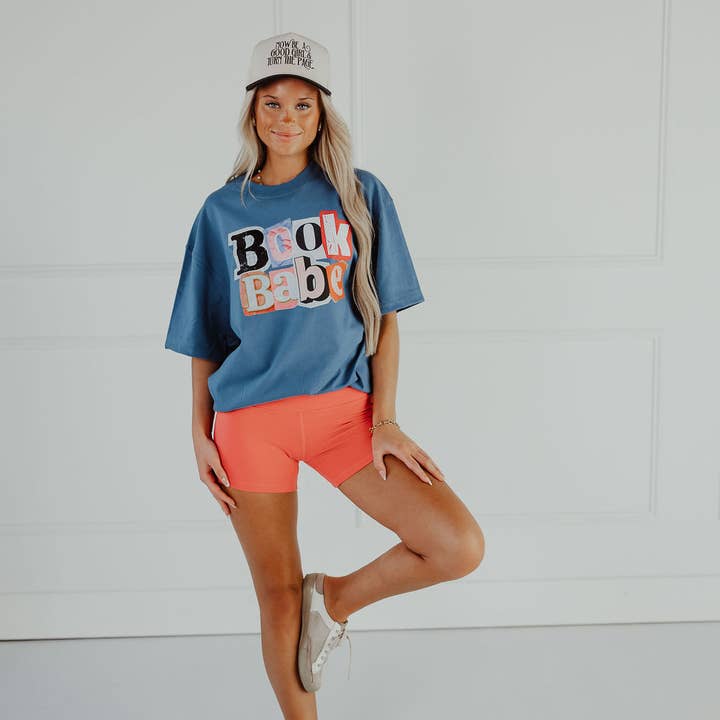 Book Babe Blue Book Tee for wholesale by The Babe Co.