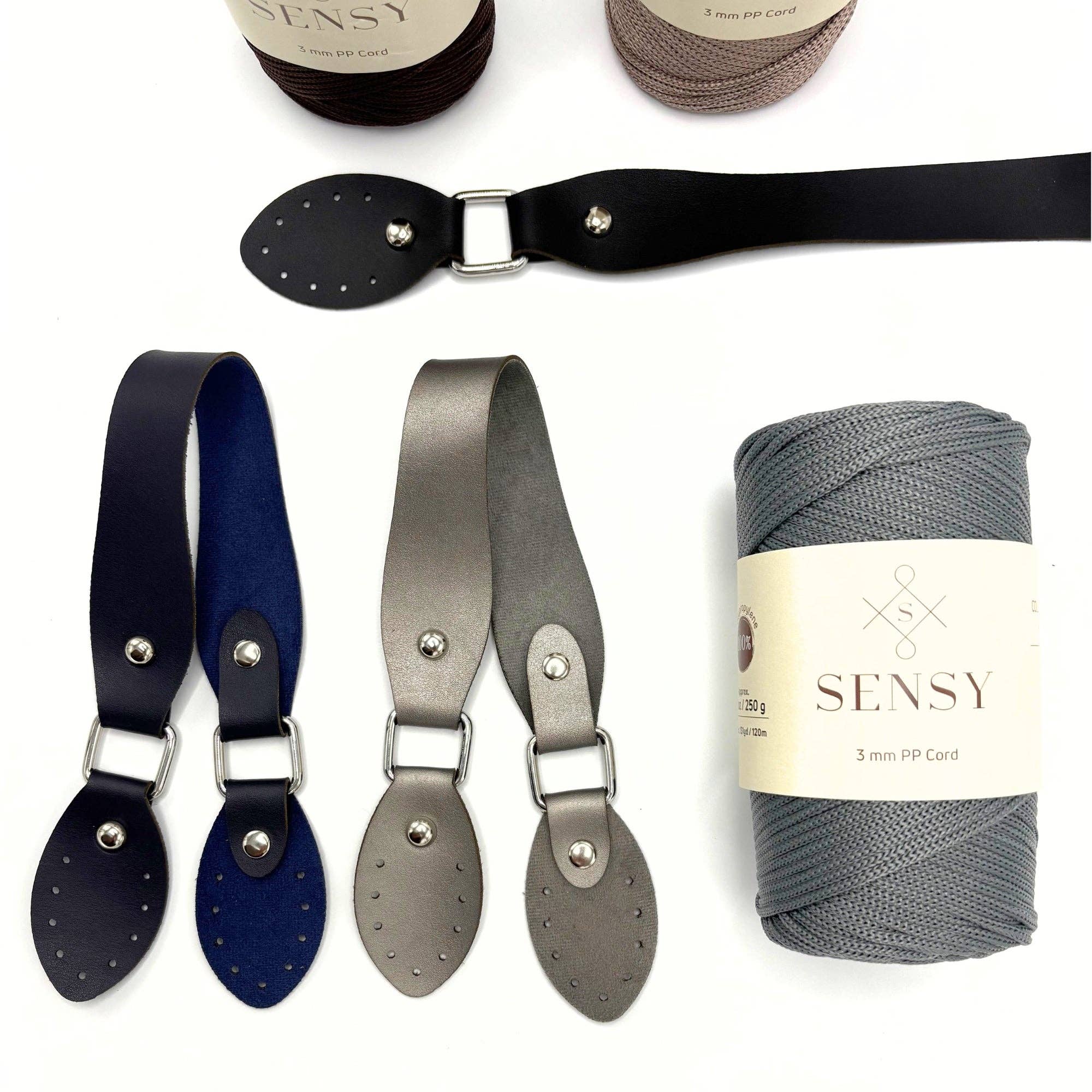 Sensy - Vendita all'ingrosso Attrezzi per lavoro a maglia/uncinetto - Manico per borsa in pelle PU (43 cm) (2 pezzi)17