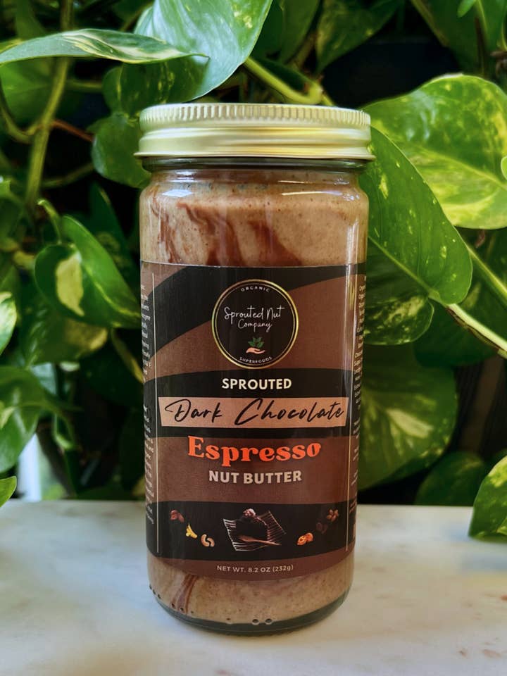 Donkere Chocolade Espresso Notenboter - Gekiemd - Biologisch voor wholesale door Sprouted Nut Company