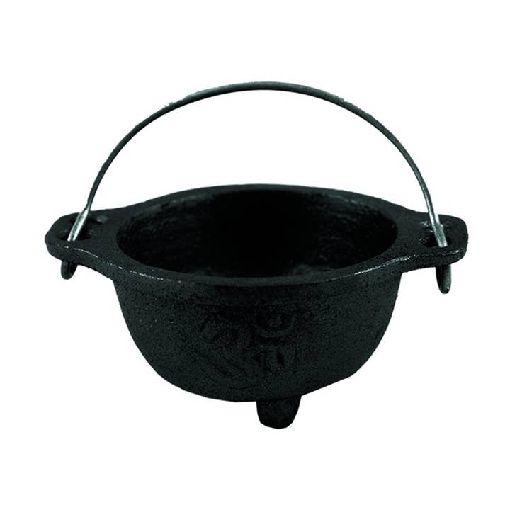 Designs by Deekay Inc. - Wholesale Incense Holder - OM Cast Iron Cauldron Bowl w/ Hanger (3 in.)0
