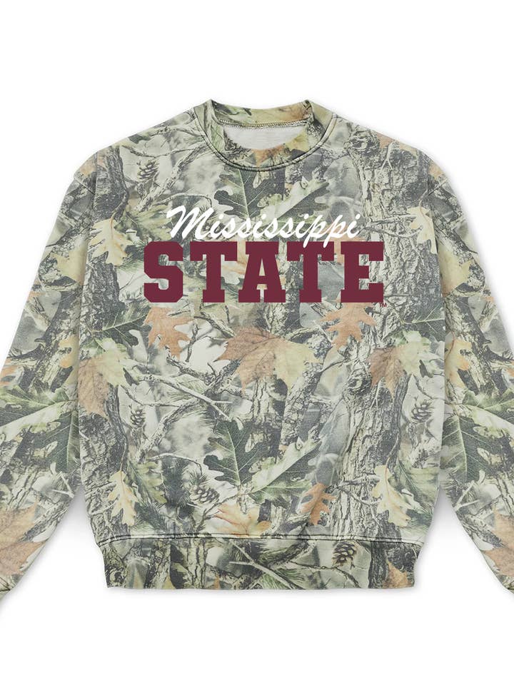 MSU wood camo for wholesale by Holt Clothing Company