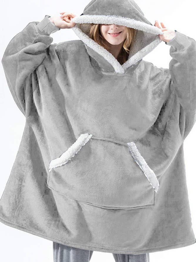 UNISHE - Wholesale Badjas - Dames - Fluffy badjas met capuchon en zakken ZZKF2272