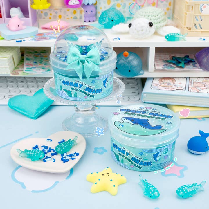 Kawaii Slime Company - Wholesale Putty/Slime - Kids - Gummy Shark Jelly Creme Slime (4pcs/case)
