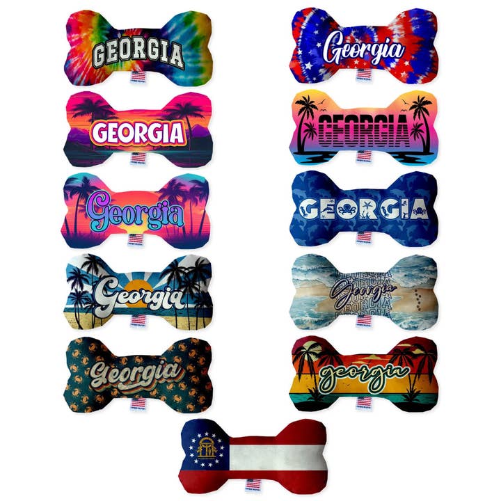 Pet & Dog Plush Bone Toys, "Georgia Coast" for wholesale by American Leashworks