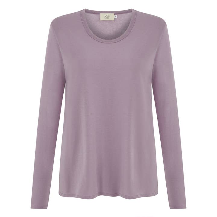 Miriam Round Neck T-Shirt L/S Single Jersey Lavender Mist for wholesale by d'Els - Elsa Altaras Nasi und Nasi GbR
