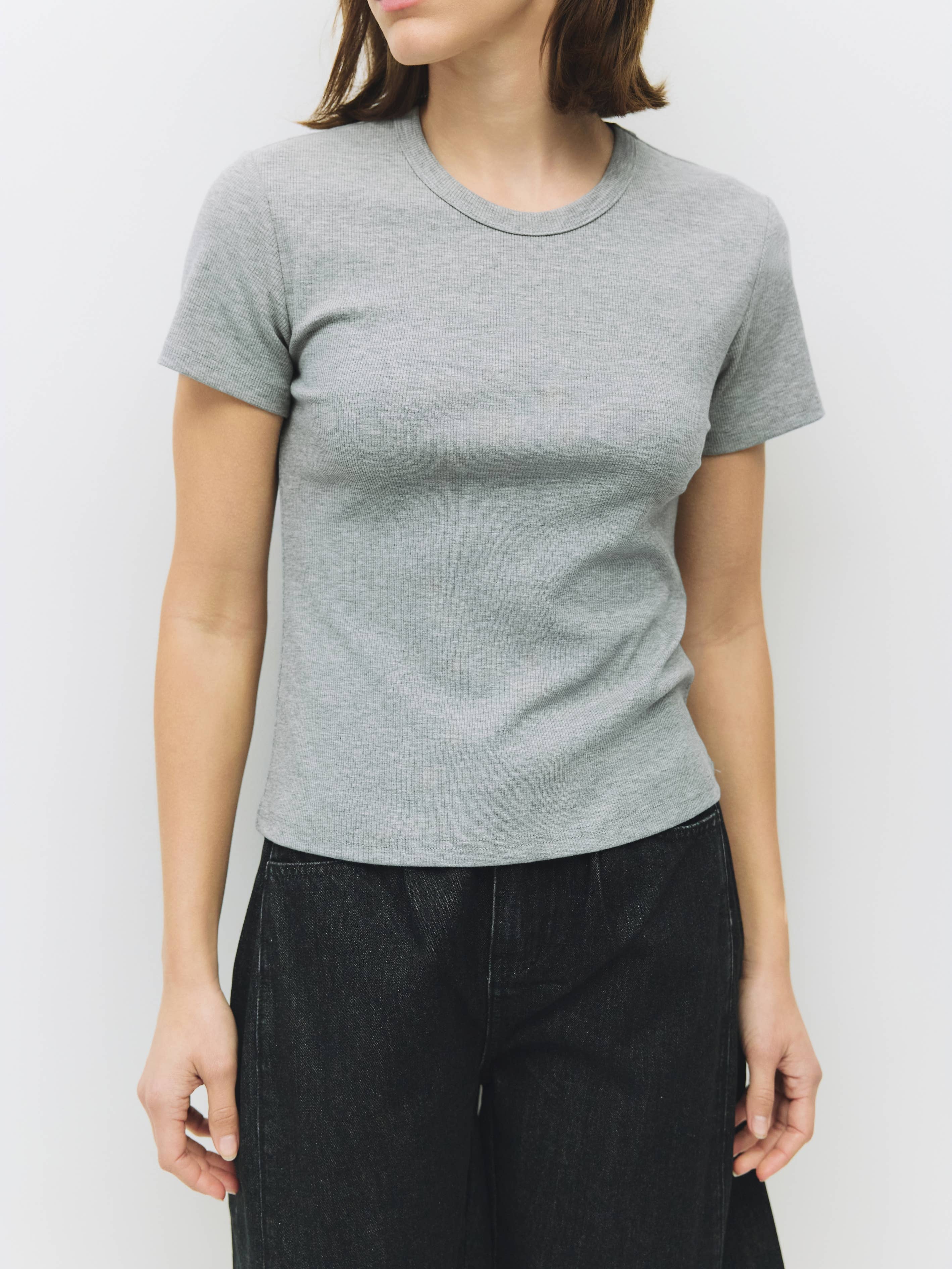 MOD REF - Wholesale T-Shirt - Women's - The Miller Top | Ribbed Short-Sleeve T-Shirt11