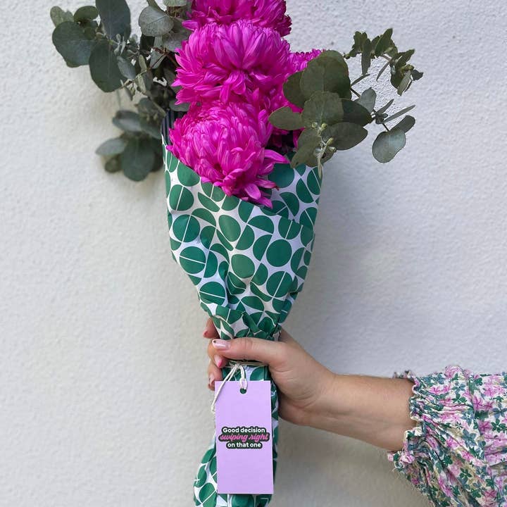 BAD ON PAPER - Wholesale Gift tag - Swiping right - Pink Wedding Gift Tag1