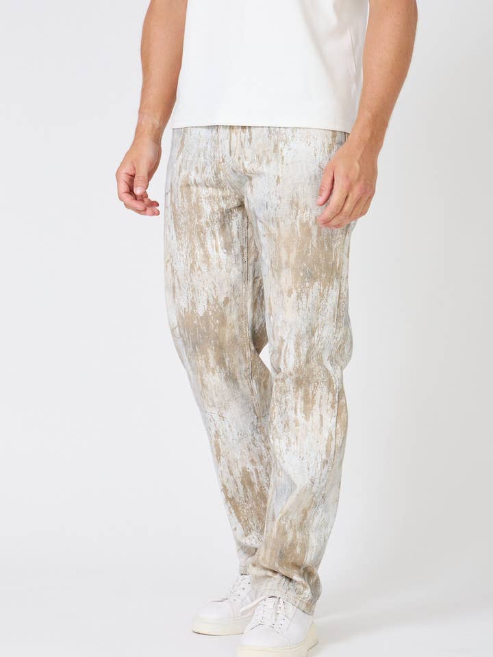 TOP MONDAY - Wholesale Top & Pant Set (NOT Loungewear) - Men's - Paint Effect Denim Set – Street Chic Look for Winter6