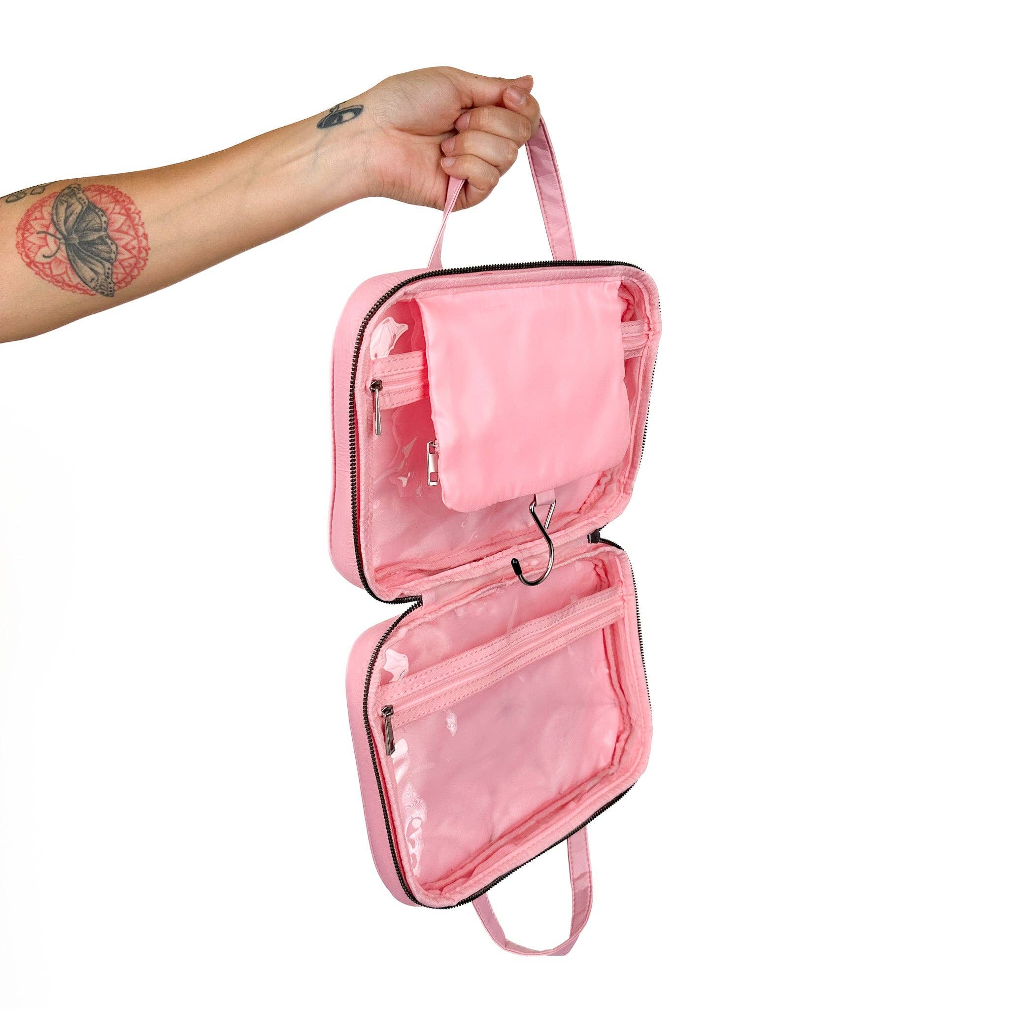 Wicked Misfit - Wholesale Toiletry Bag - Women's - Spiderweb Puff Toiletry Bags with Built in clear Organizer6