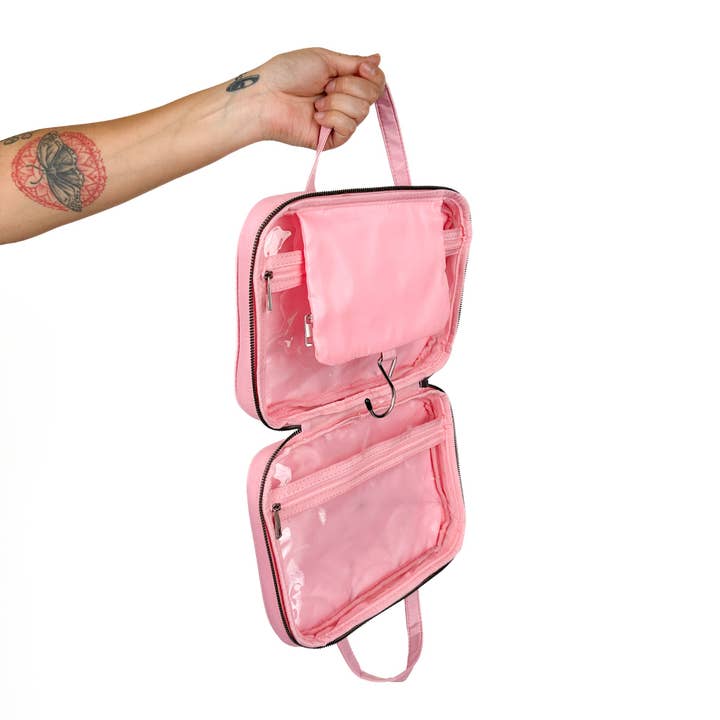 Wicked Misfit - Wholesale Toiletry Bag - Women's - Spiderweb Puff Toiletry Bags with Built in clear Organizer6