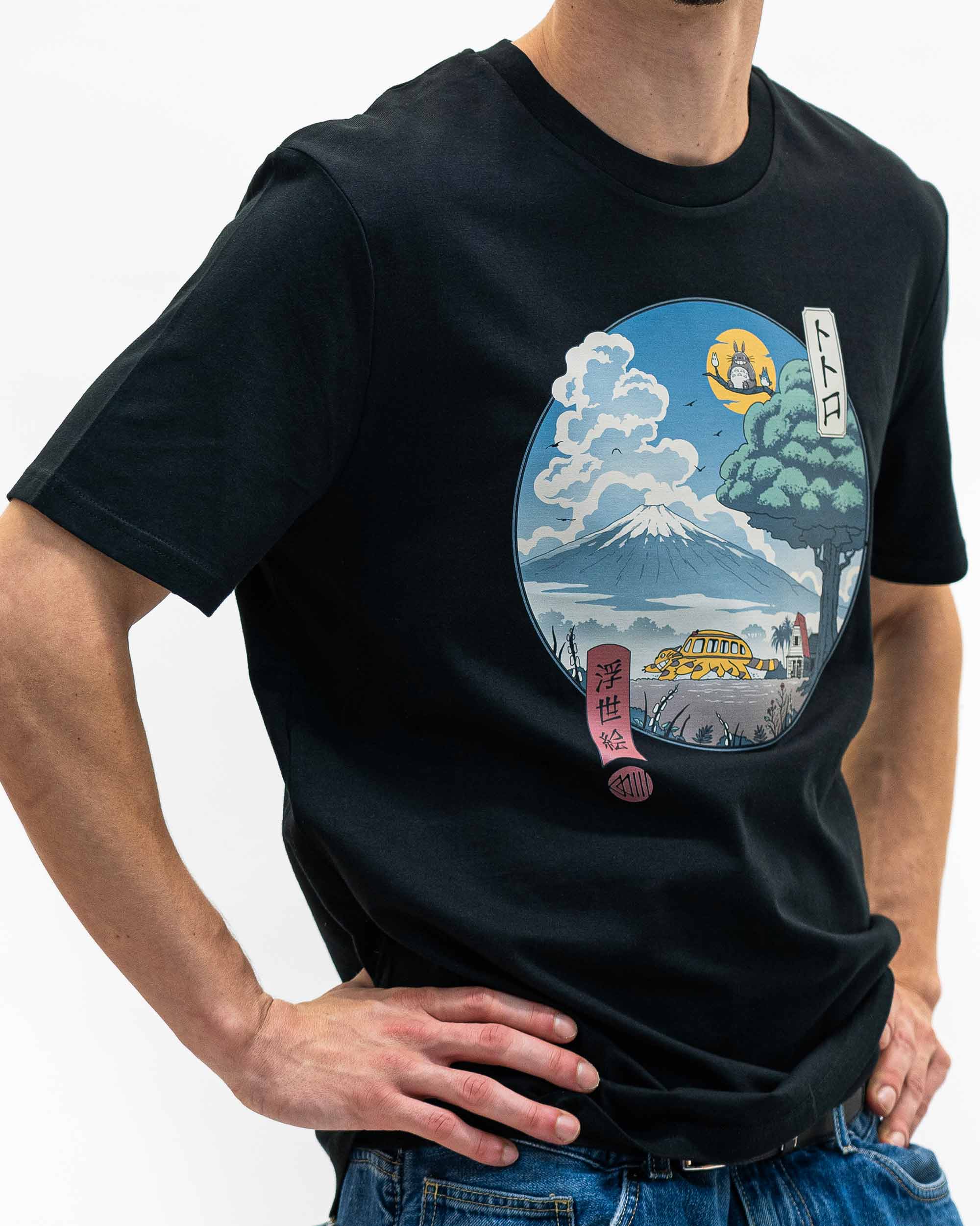 Grafitee - Wholesale Screen Printed T-Shirt - Unisex - Totoro Ukiyo-e T-shirt - Totoro graphic tee7