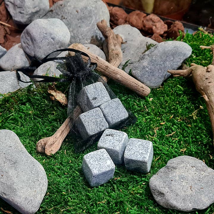 Sostraw & SmartThings - Wholesale Cocktail/Liquor Glass - Japanese Glass - Gift Box + Granite Ice Cubes + Coaster |3299