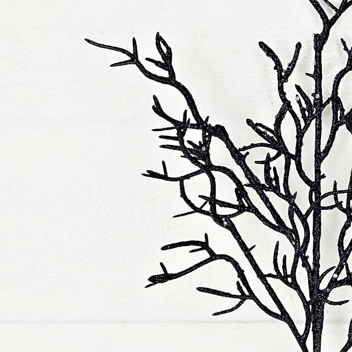 Holiday Depot Inc. - Wholesale Artificial Flowers - 31301-19-inch Pick with Black glittered twigs1