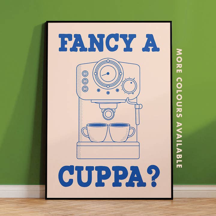 FANCY A CUPPA? | WALL ART PRINT for wholesale by Penny And Me