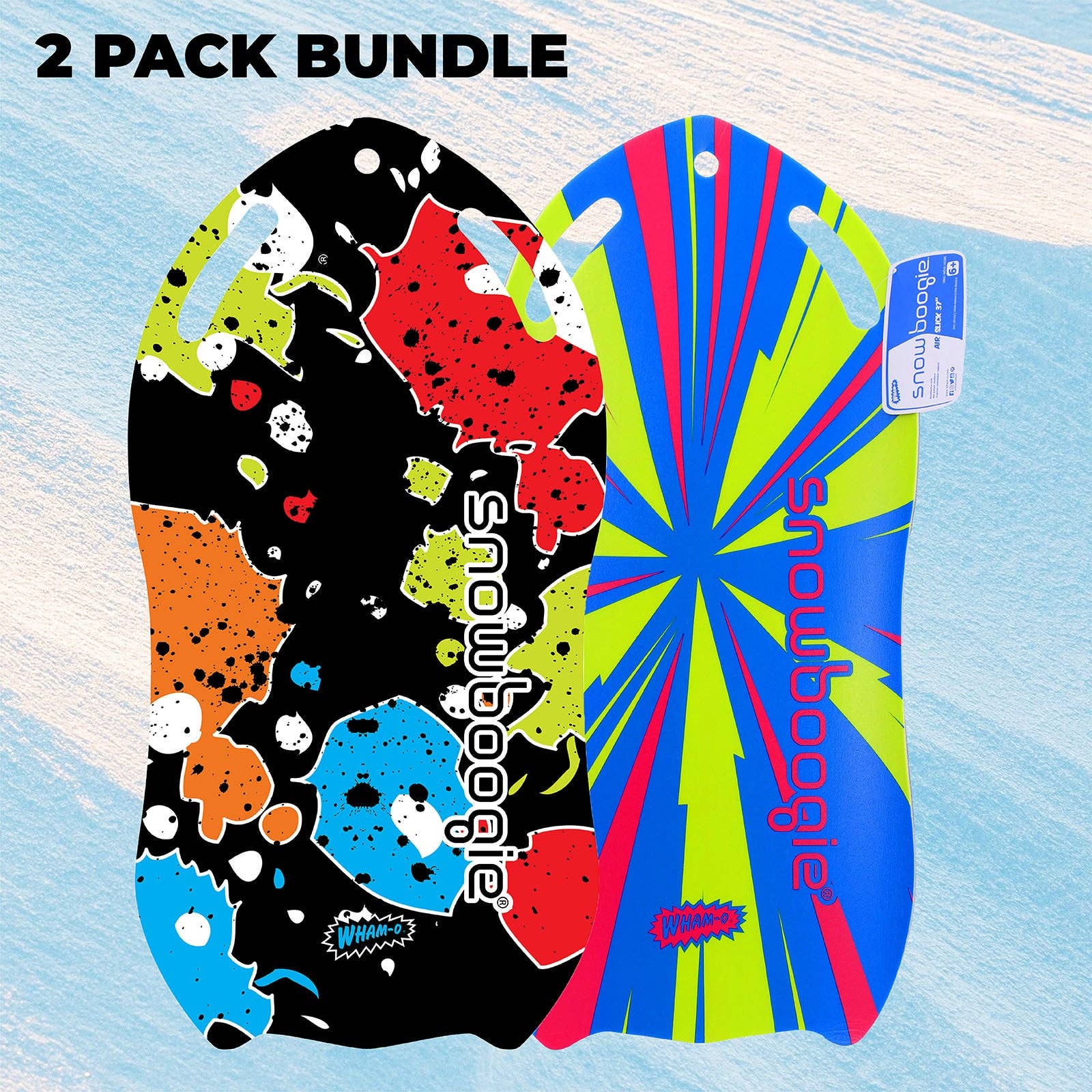 Sixale - Wholesale Sporting Accessories - Wham-O Snowboogie Snow Sled - 37" Single Rider Roll Up Air Slick Winter Sled (Graffiti/Line pattern)13