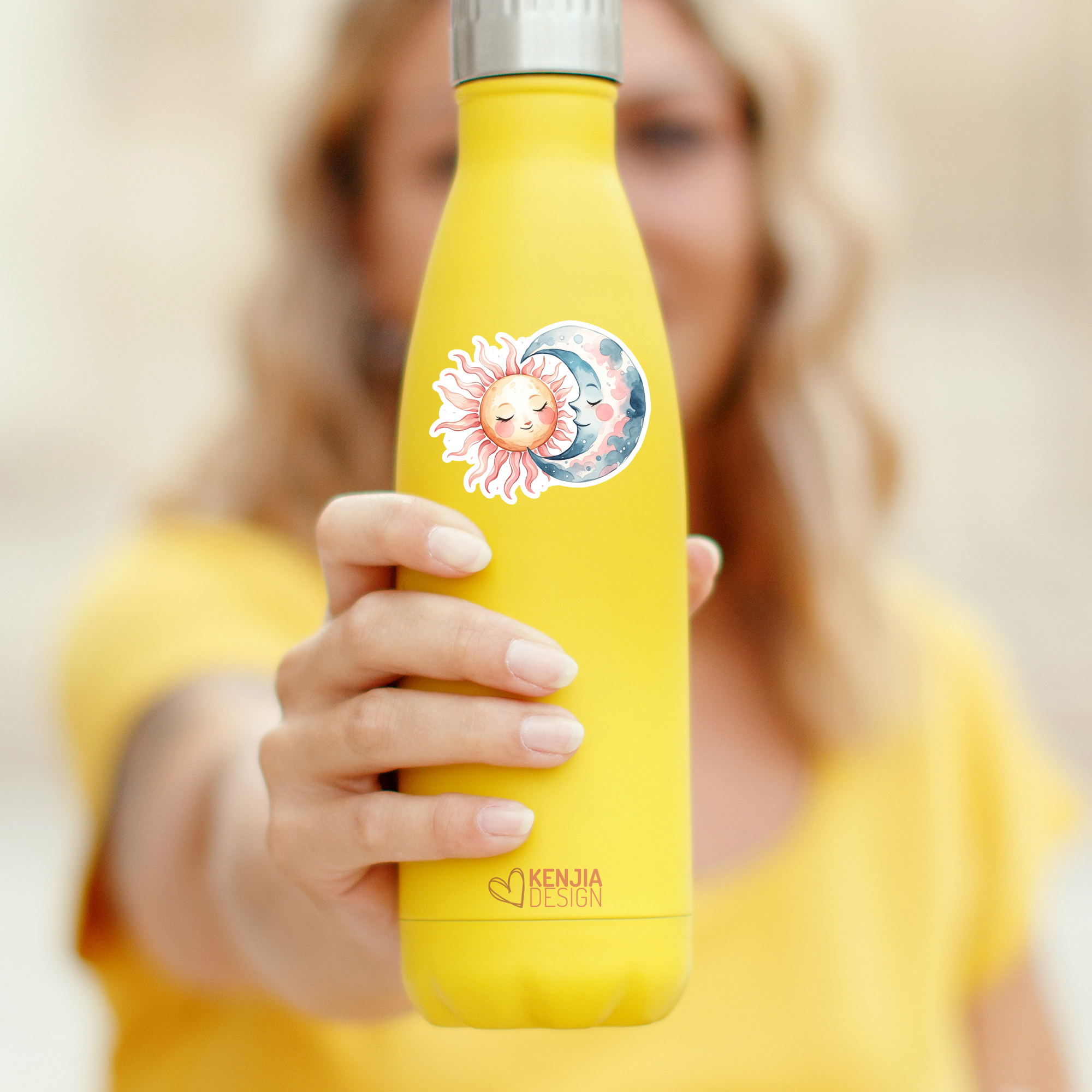 Kenjia Design - Wholesale Sticker - Cute Kawaii Moon and Sun Stickers / Summer Sticker 3