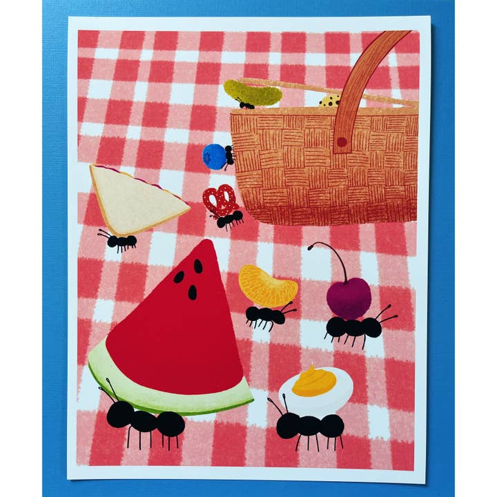 Picnic Art Print for wholesale by Little Crayon Co.