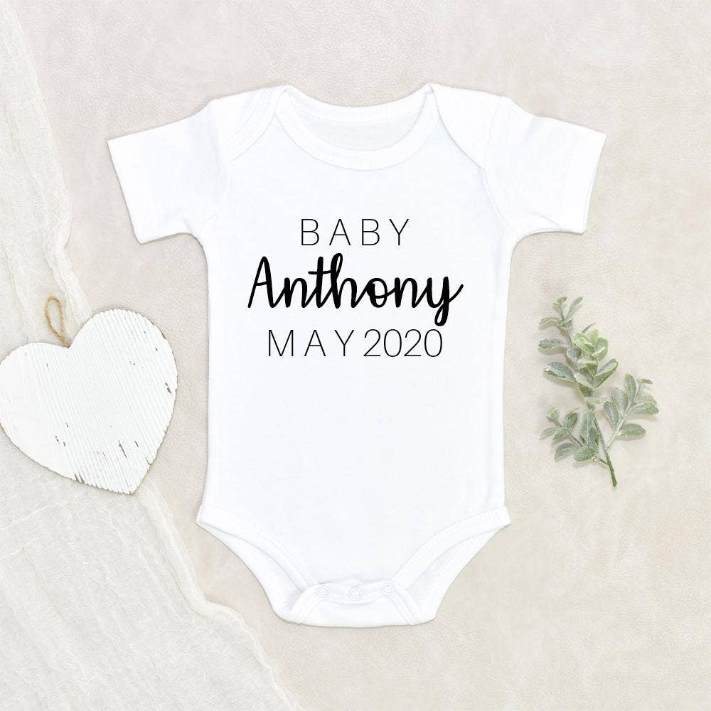 NewBabyWishes - Wholesale Bodysuit (Non-Footed) - Baby - Personalized Last Name Baby Onesie - Baby Onesie Announcement - Baby Announcement Onesie - Custom Onesie - Pregnancy Announcement Onesie