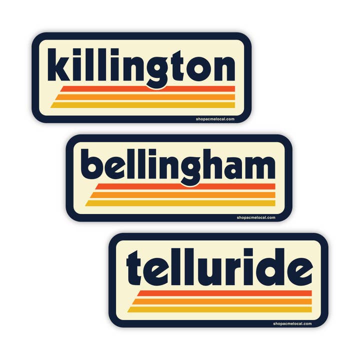 Acme Local - Wholesale Sticker - Vintage Stripes Customizable Sticker1